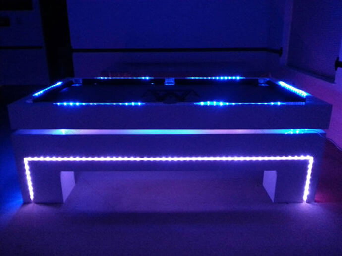 Blue LED Pool Billiard Table Lighting KIT - light your pool table Felt - BRIGHT