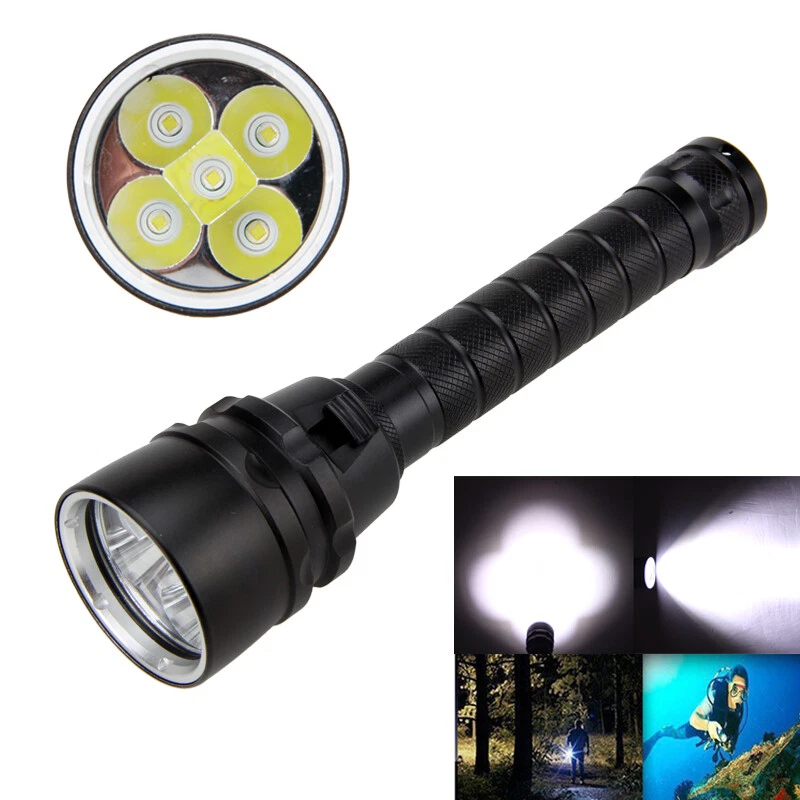 600000Lm LED Underwater Flashlight Scuba Diving Light Handheld Torch Waterproof