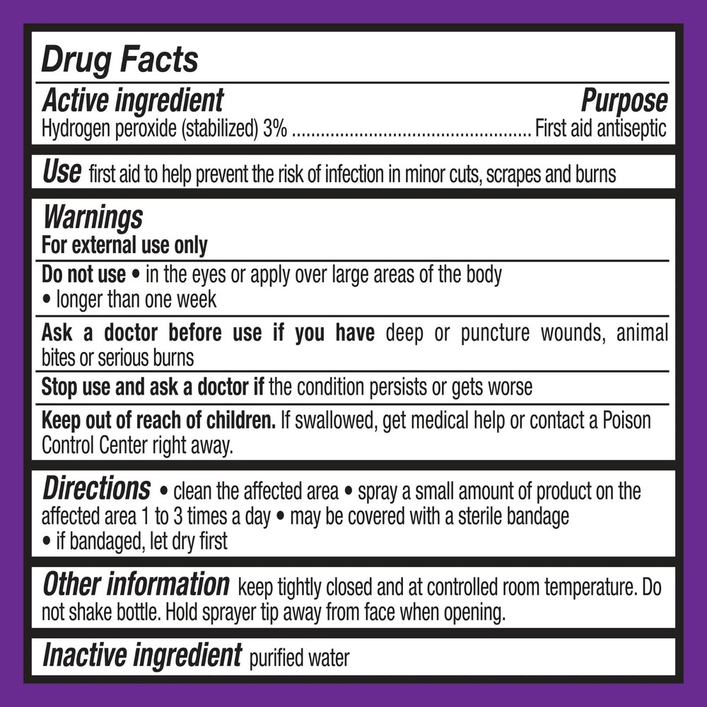 Equate 3% Hydrogen Peroxide Topical Antiseptic Spray - 8 Pack, 8 oz Each Bottle