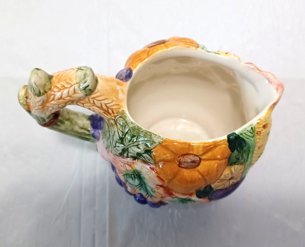 Long Rich Harvest Vegetable Creamer & Sugar Ceramic Set