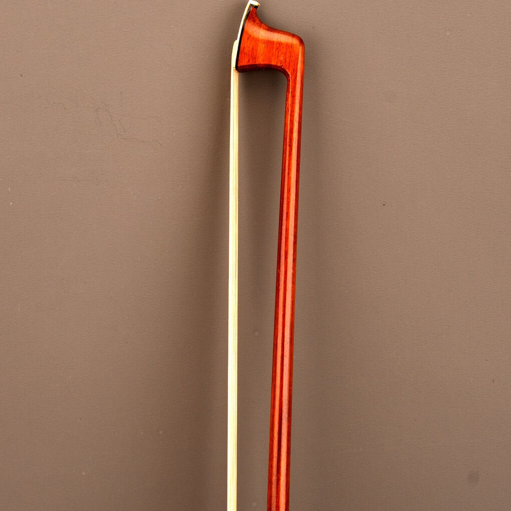 Master Violin 1/2 Bow Pernambuco Ebony Parisan eye Frog Silver Parts Stiff Light