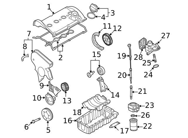 Genuine Volkswagen Stud Nut 068-115-723
