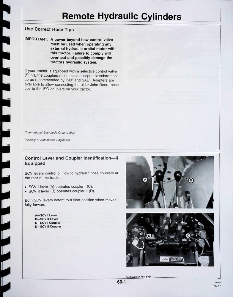 John Deere 5105 5205 Tractor Owners Operators Manual