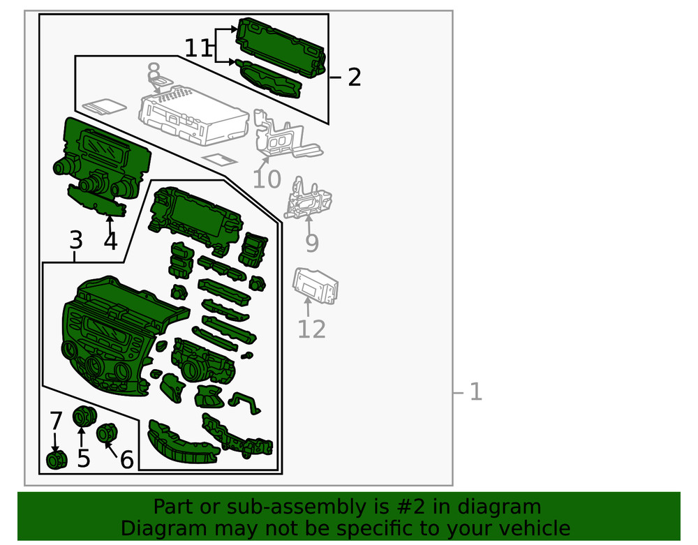 Genuine Honda Control Panel 39183-SDA-L61ZA