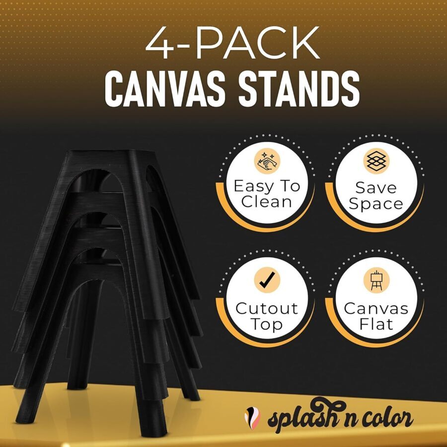 (4-Pack) Canvas Stand Riser For Acrylic Paint Pouring Replace Painting Cups