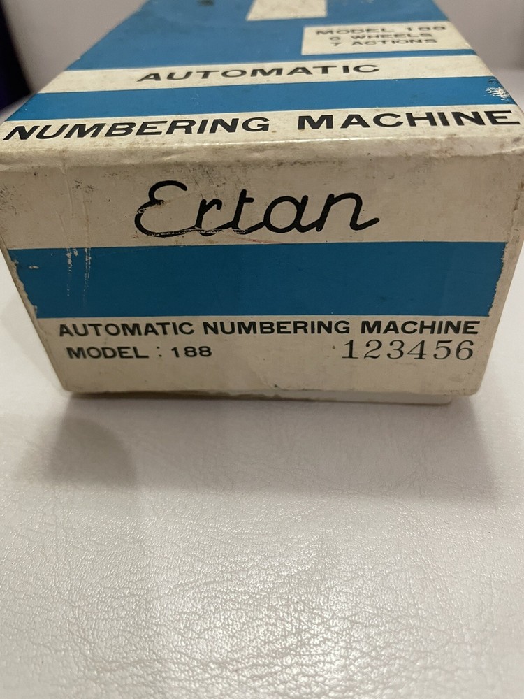 Ertan Model 188 Automatic Numbering Machine