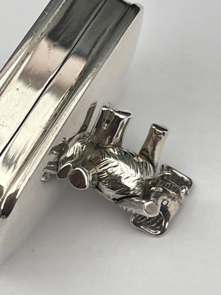 sterling silver elephant box pill keepsake hallmarked movable 20 grams