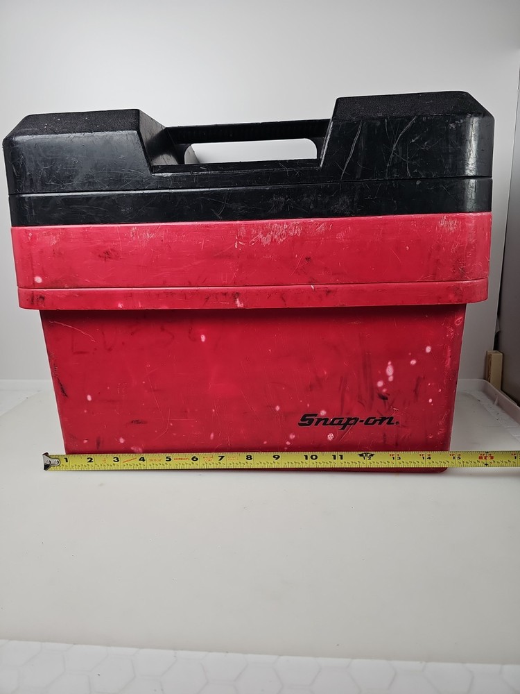 Snap-on Red Plastic Portable Multi Layer Tool Box Storage Chest Case KRW200