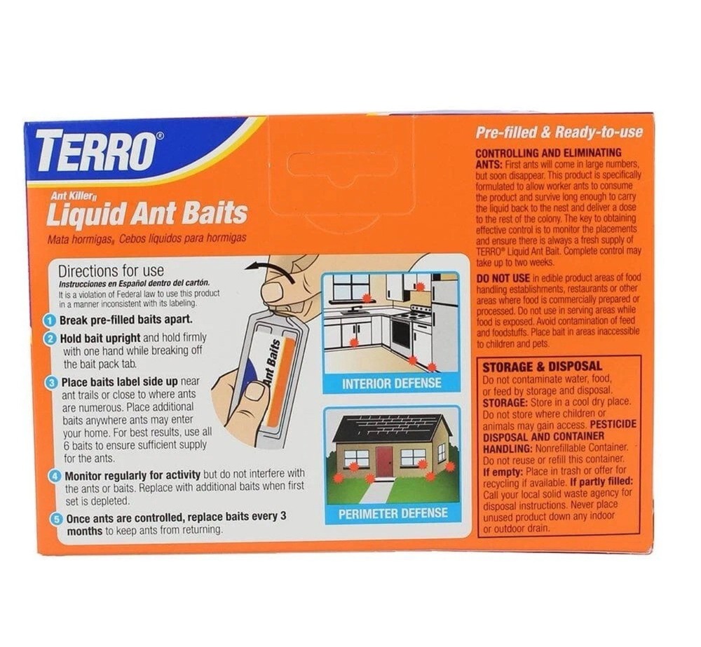 TERRO Liquid Ant Bait Ant Killer 6 Bait Stations 2 Packs