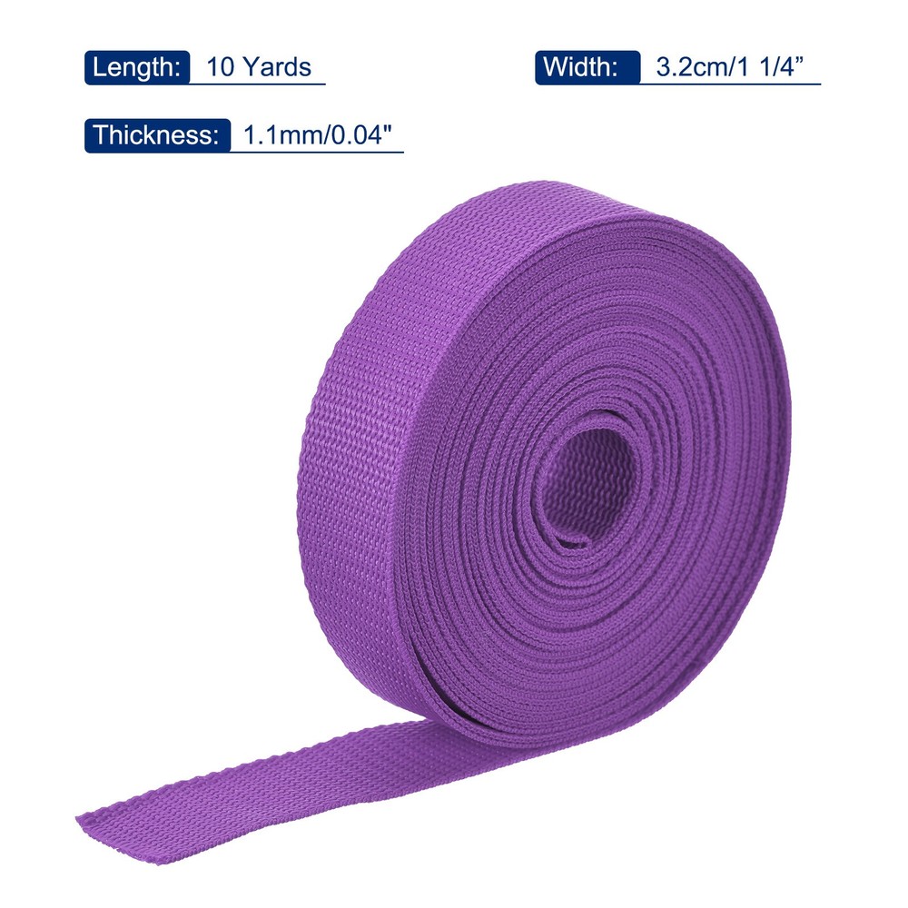Lightweight Polypropylene Webbing Strap 1 1/4" 10 Yard Backpack Purplish Red