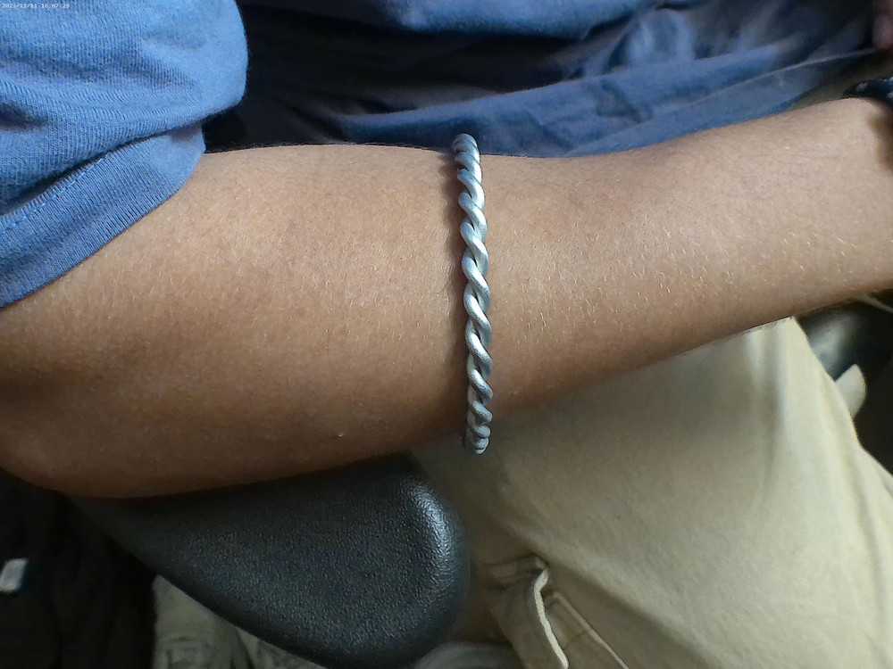Pure Zinc Tensor Bangle