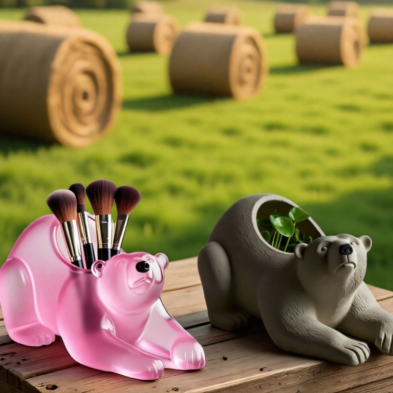 Sturdy Silicone Bear Mold For DIY Planters Making User Friendly Craft