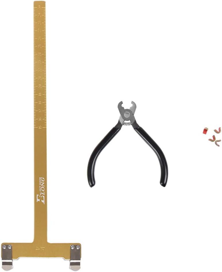 String Nocking Points Pliers Strings Knock Set T Shape Bow Square Ruler Gold