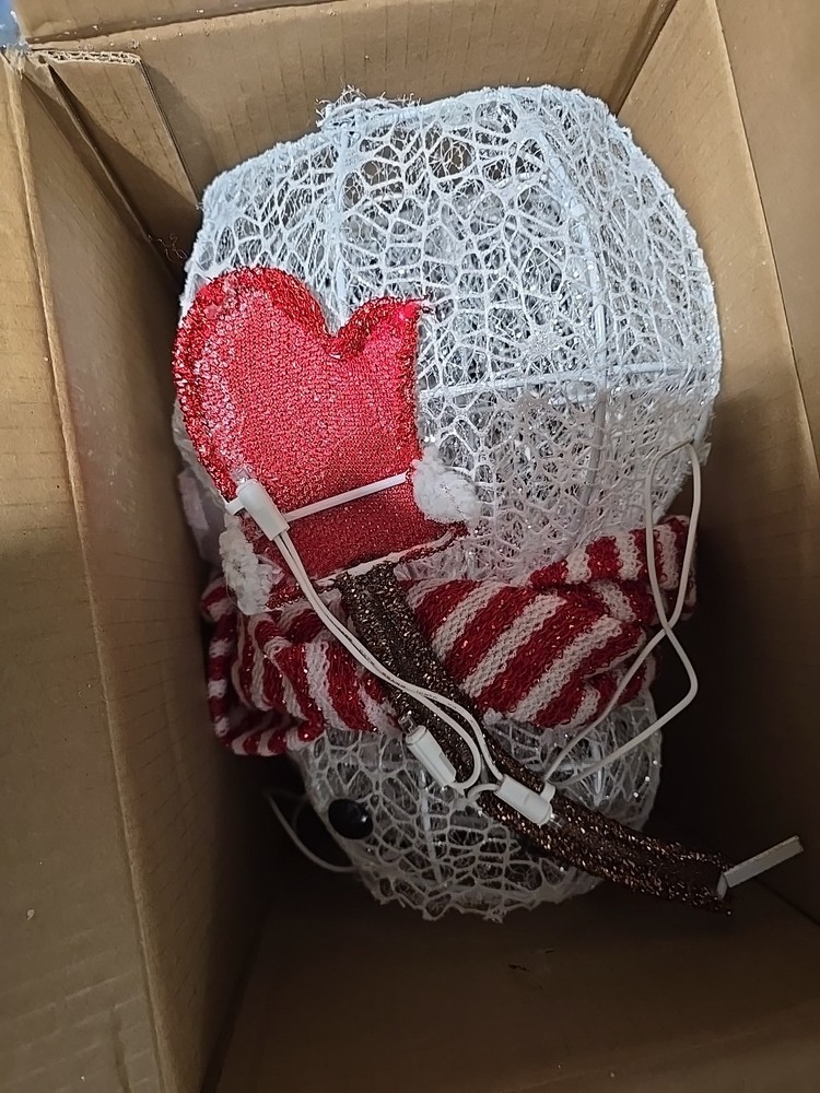 National Tree Company 30 in. Pre-Lit Fabric Snowman