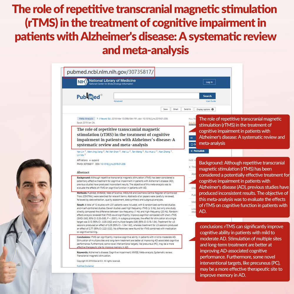 Dawfek rTMS Therapy Machine Brain Stimulation Device Adjustable for Depression