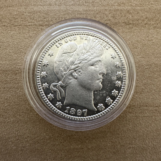 1897 S 25C Quarter Barber Silver Coin
