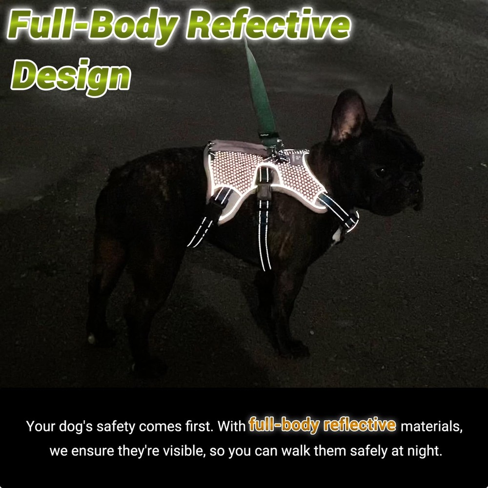 Multi-Use Support Dog Harness, Escape Proof No Pull Reflective Adjustable Ves...