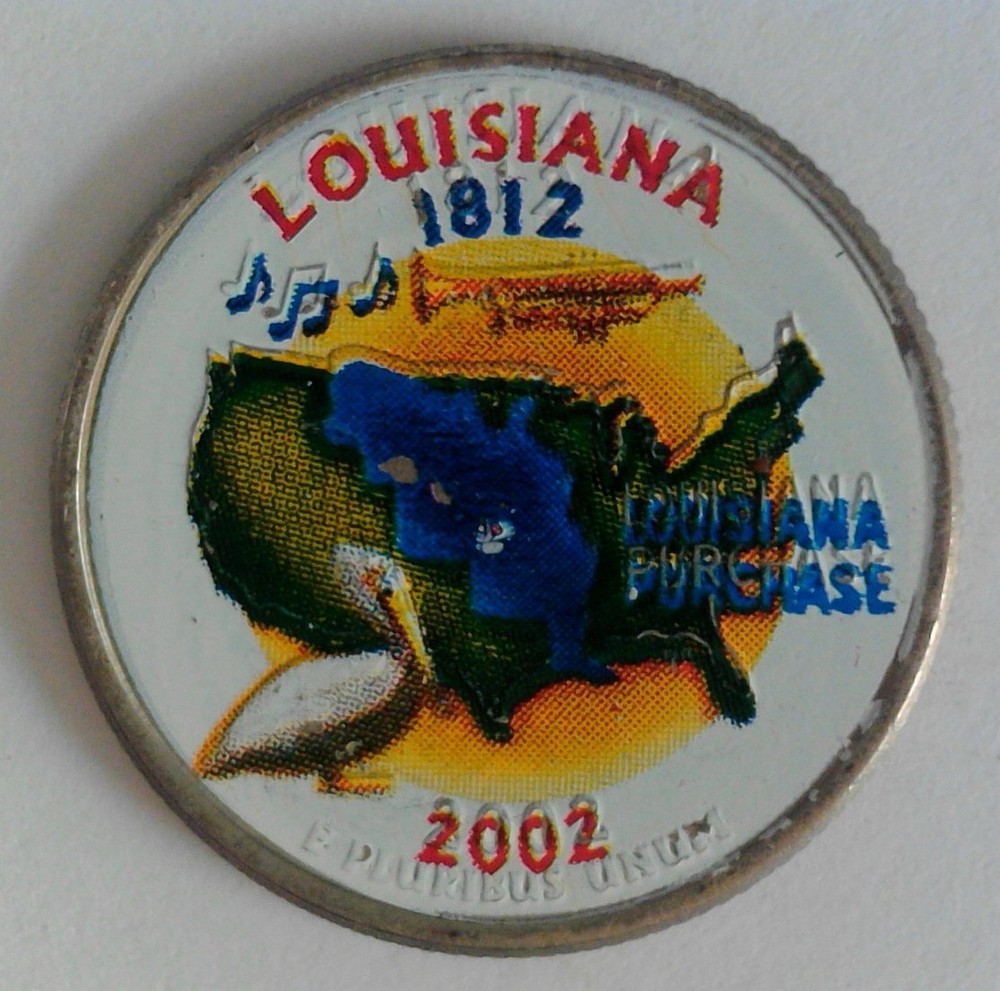 Louisiana 2002 Colorized State Quarter