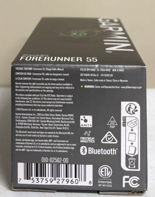 Garmin Forerunner 55 GPS Running Watch - Black