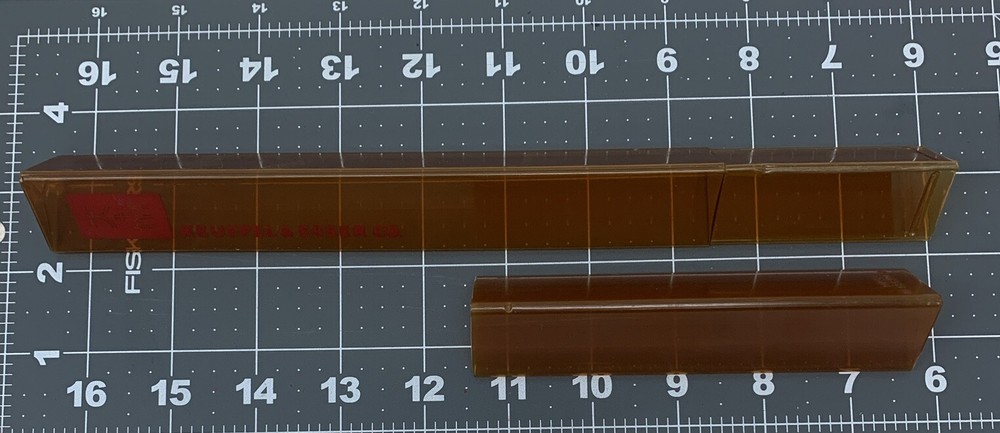 Vintage K&E Keuffel & Esser triangular Rulers Engineers Case Protector