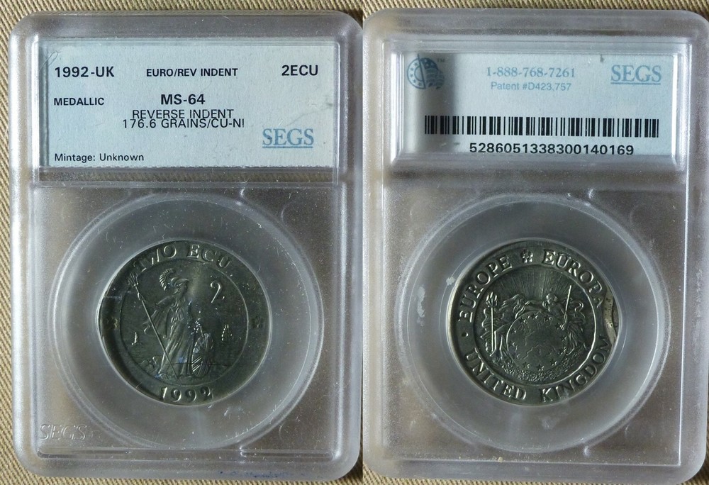 Errors: G.B. 1992 2 Ecu Reverse Indent BU CT140