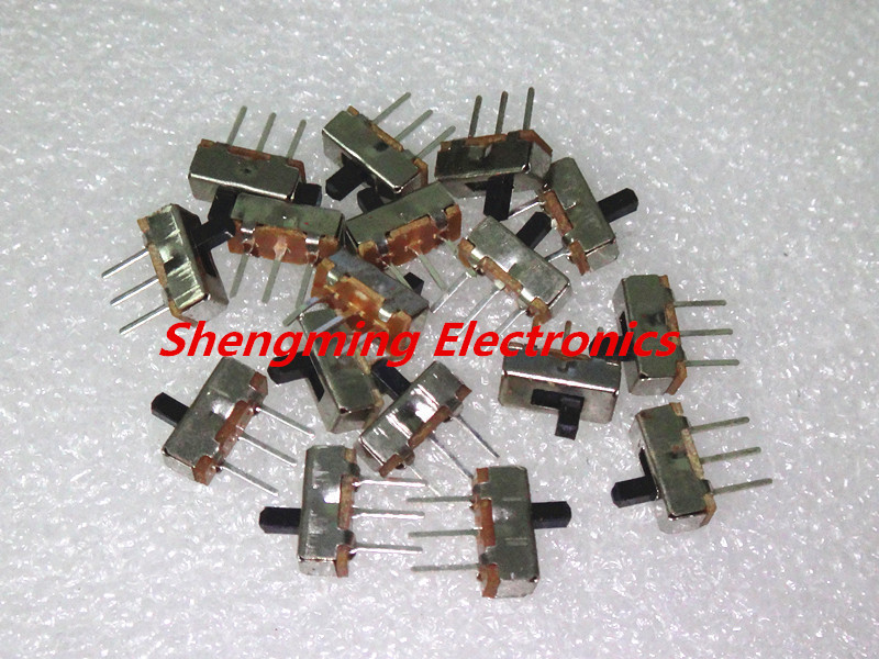100Pcs SS12D00G3 2 Position SPDT 1P2T 3 Pin PCB Panel Mini Vertical Slide Switch