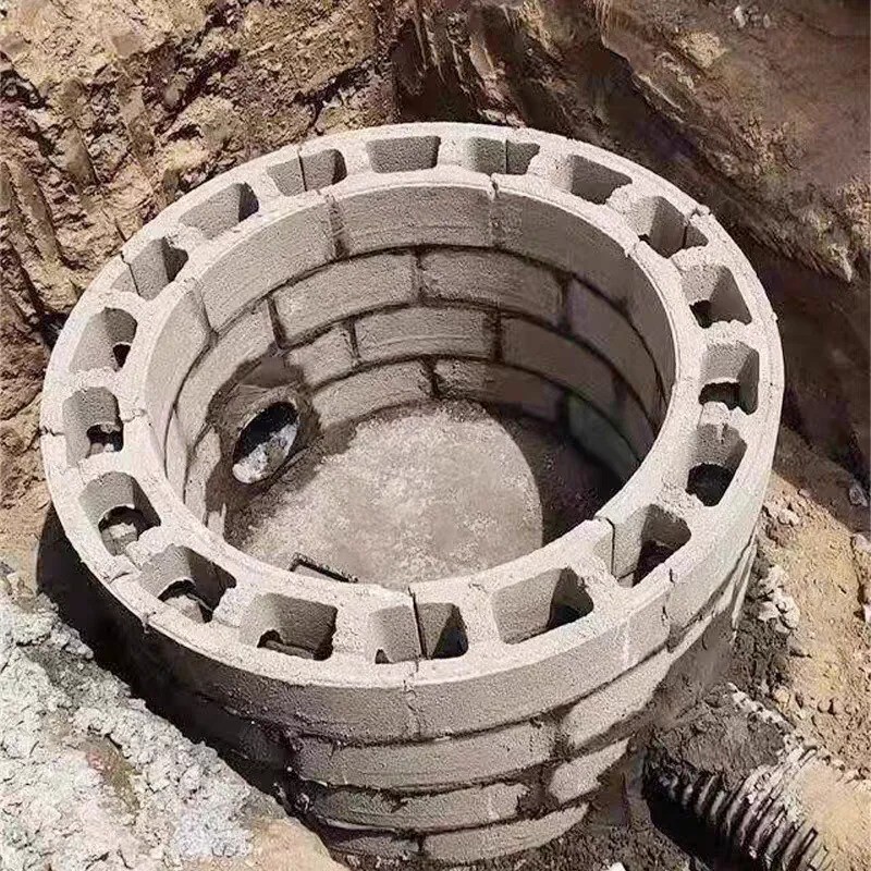 Round Concrete Block Bricks Plastic Mold Set Ground Circle Module DIY Mould