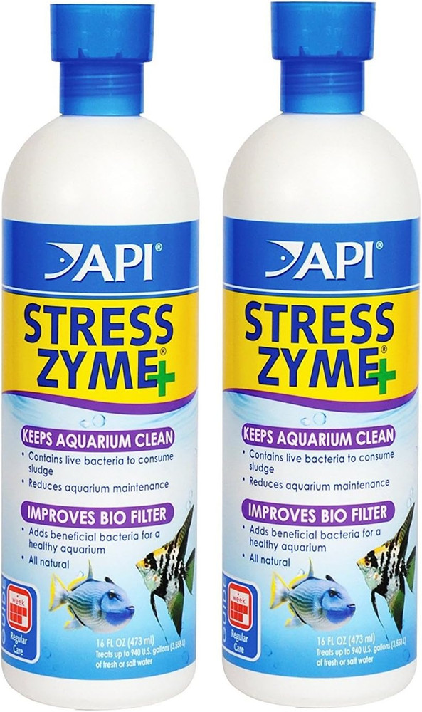 (2 Pack) Stress Zyme Freshwater and Saltwater Aquarium Cleaning Solution