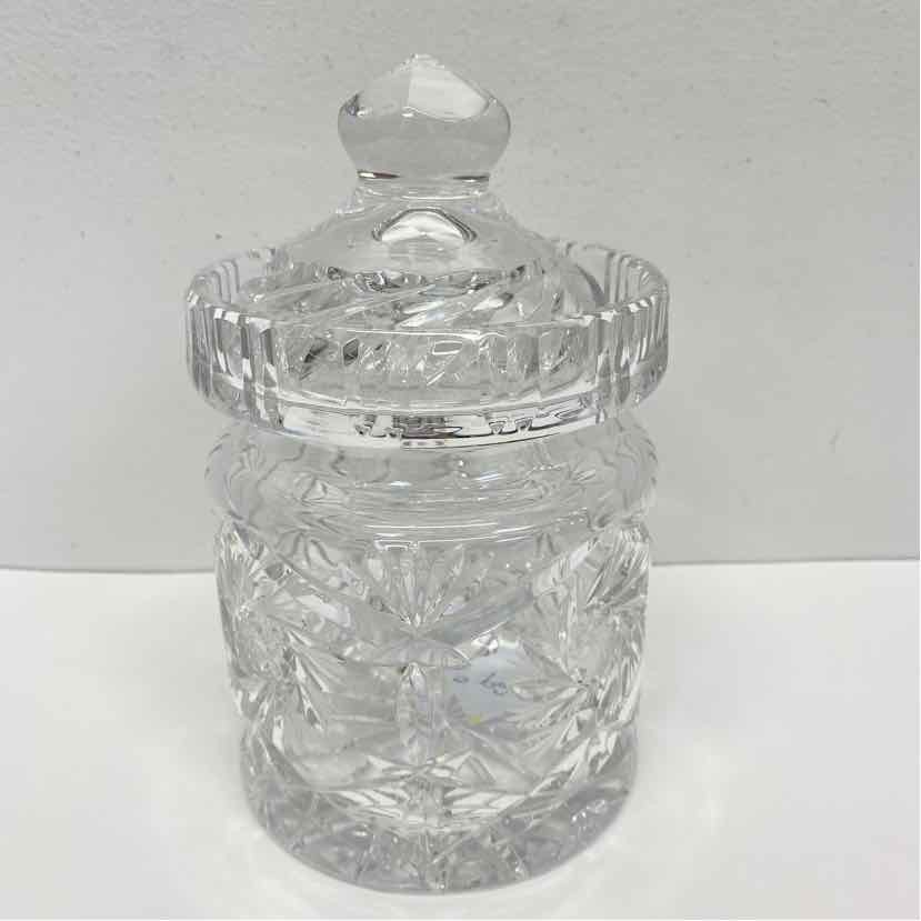 Clear Cut Crystal Jar