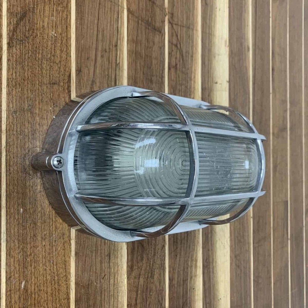 Large Oblong Aluminum Deco Ship Light