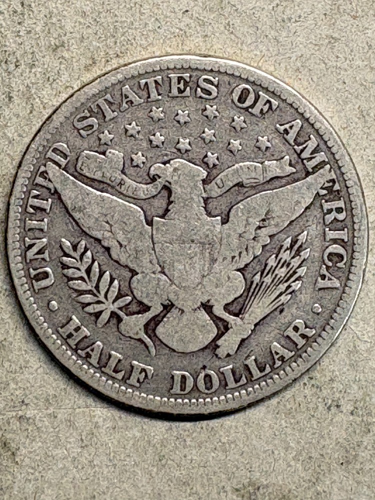 1898 BArber Half Dollar F