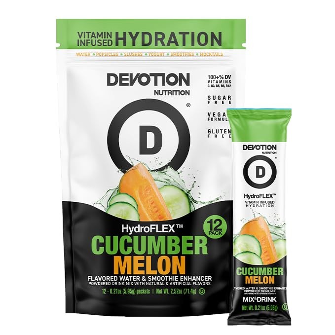 Devotion Nutrition HydroFLEX Water Flavoring Packets – Sugar-Free Hydration...