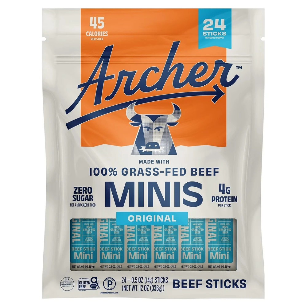 Archer Original Mini Beef Sticks 0.5 oz 24 pk