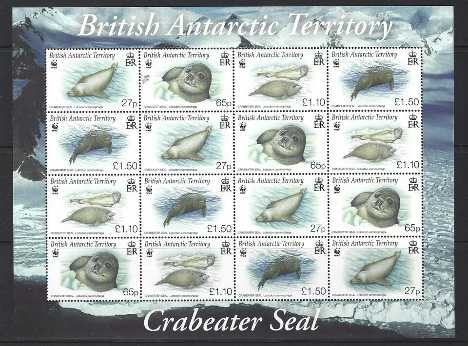 BRITISH ANTARCTIC TERRITORY  2009  CRABEATER SEAL  SHEET  MNH