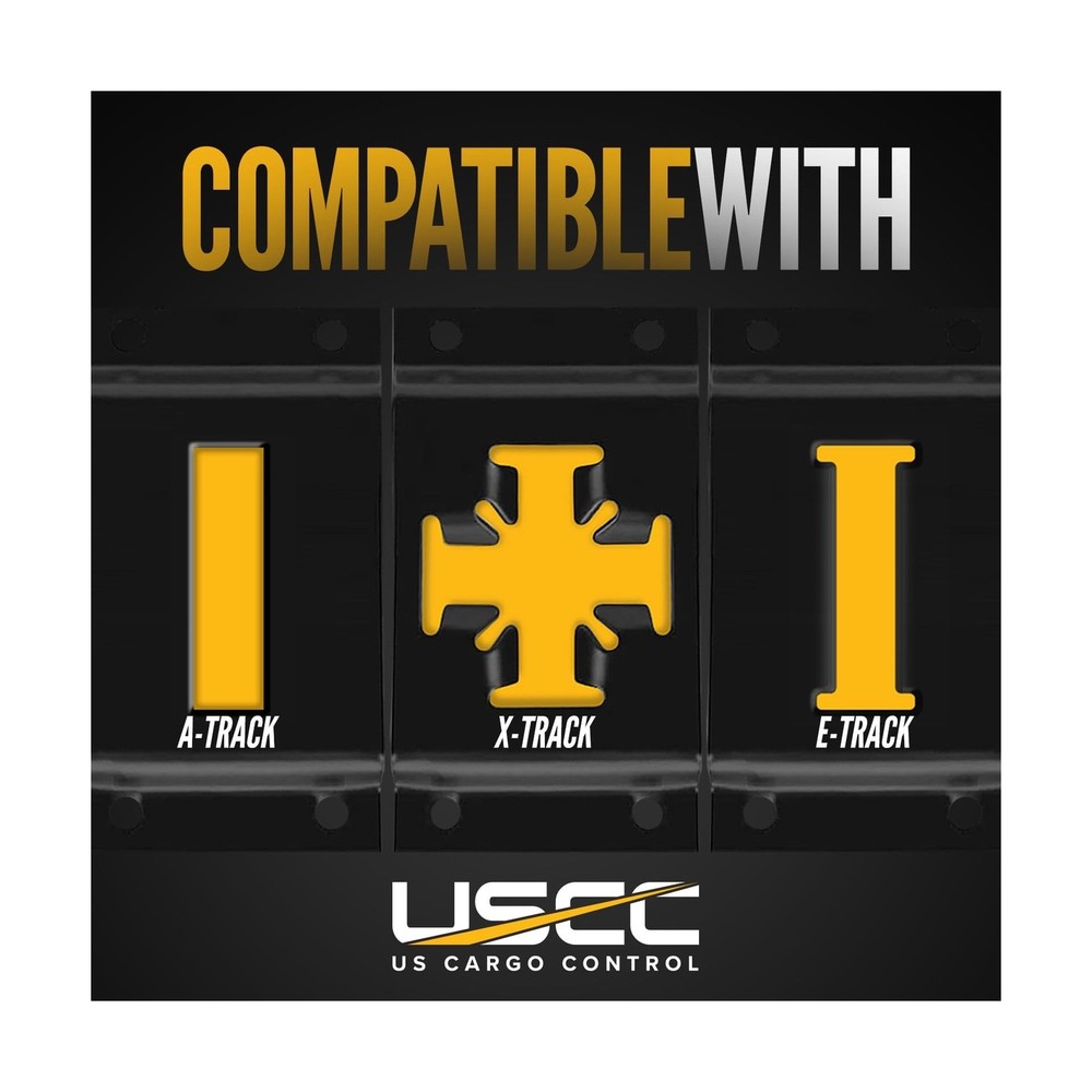 US Cargo Control E Track Straps 2" x 16' (8-Pack), 4,400 LBS Break Strength, ...