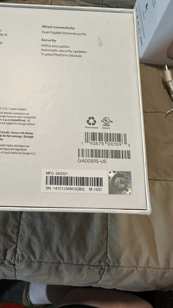 Google Nest Wifi Router and 3 Add-on Points