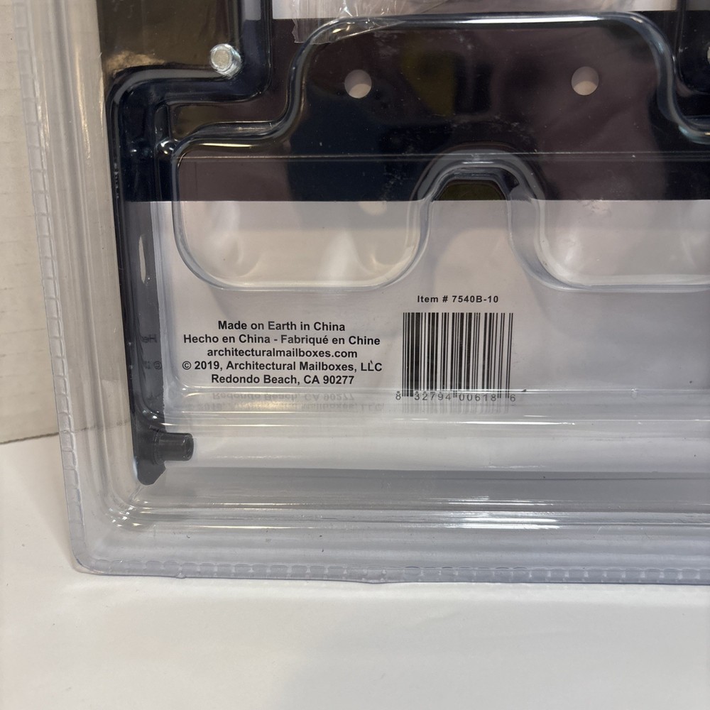 Architectural Mailboxes 7540B-10 Mailbox Adapter Plate 4" x 4" Black New