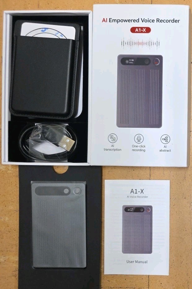 A1-X AI EMPOWERED VOICE RECORDER & Transcription
