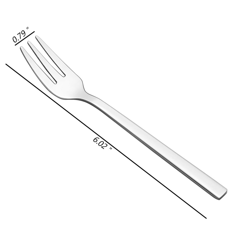 12-Piece Stainless Steel Small Tasting Fork, 3-Tines Fork