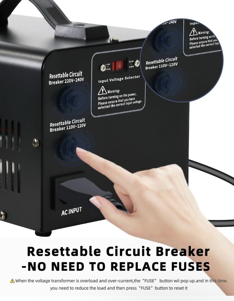 Voltage Transformer Converter 1000 Watt Step Up/Down Convert from 110-120 Volt