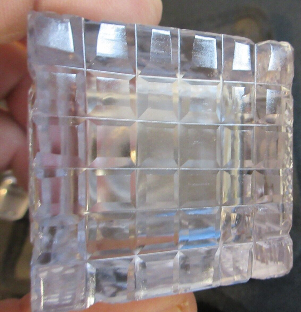 CRYSTAL ETCHED PERFUME DECANTER~5 1/4" TALL
