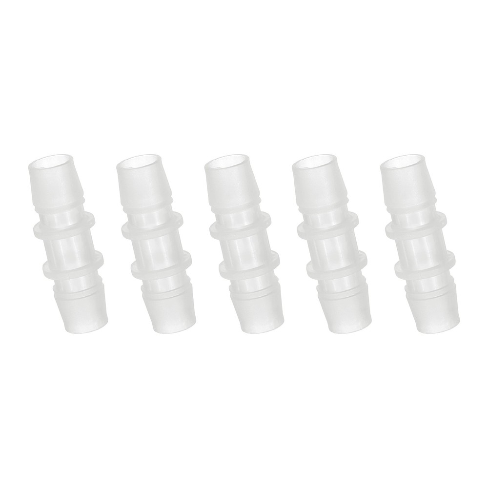 5pcs Plastic Hose Barb Fitting, 1/2" Barbed Hose Pipe Fitting Adapter, Clear