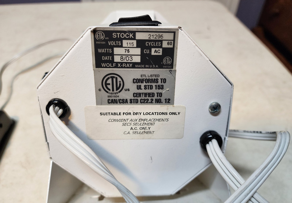 Wolf X-Ray Intensi-Spot Concentrated Light Source *Works!* Missing Pieces.