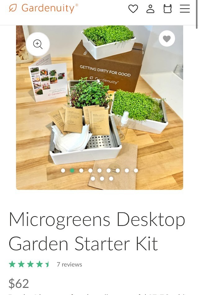 Gardenuity Microgreens Desktop Indoor Garden Starter Kit