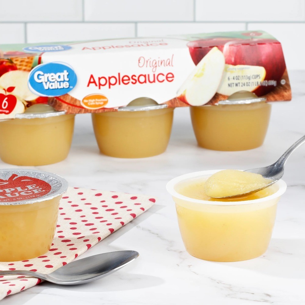 (3 pack) Original Applesauce, 4 oz, 6 Count