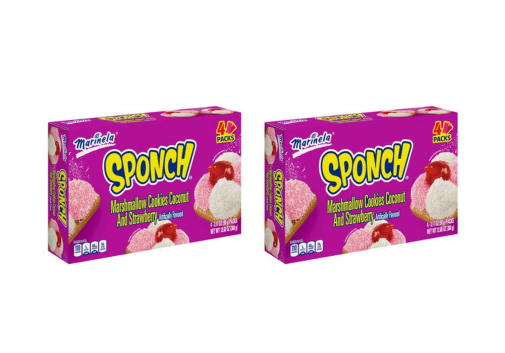 Sponch Marshmallow Cookies 2 Pack (8 Count)