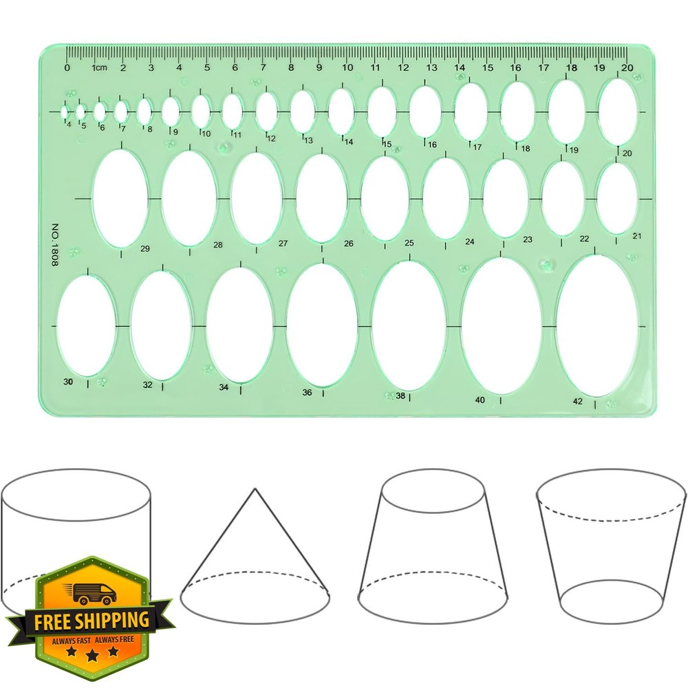 2 Pack Circle Stencil Template Drawing Drafting Measuring Tool
