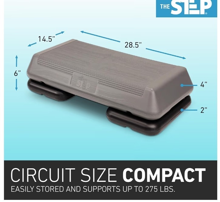 The Original Freestyle STEP Exercise Step Platform, Circuit Size Stepper-Grey