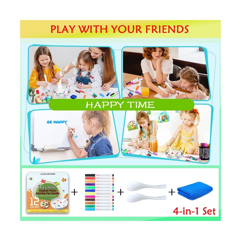 Kiddies Create Magical Floating Drawings Bundle, 12 Colors Magic Dr... Fast Ship