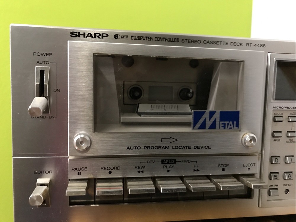 Vintage SHARP RT-4488 Computer Controlled Stereo Cassette Deck